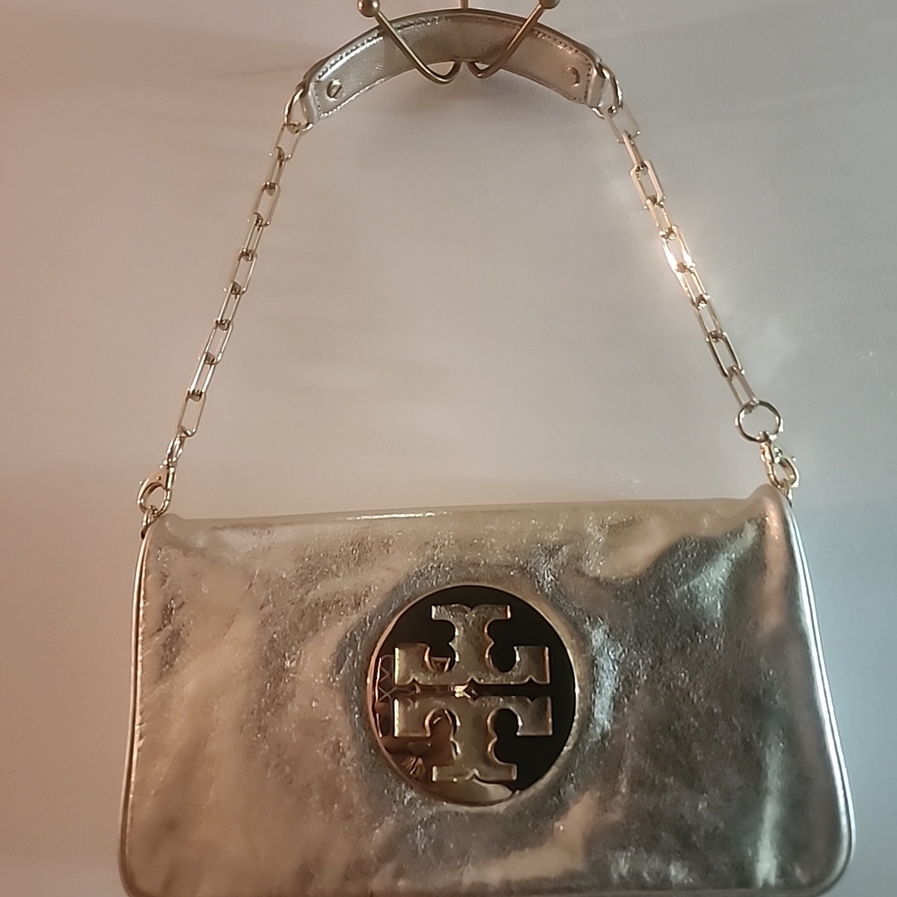 Tory Burch Metallic Gold Shoulder Bag/Clutch